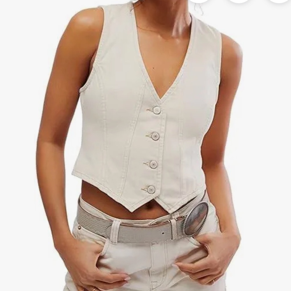 Free People Denim Vest
